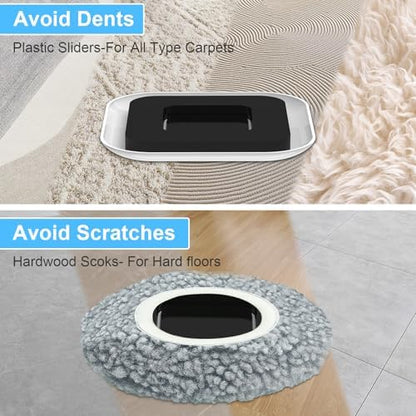 New Upgrade Furniture Sliders, Multi-Surface 3-in-1 Furniture Movers Sliders, Heavy Moving Pads with 8PCS 4.3" Carpet Sliders+4PCS Hard Floor Socks+1 Lifter, Protect Floor and Easily Move Furniture