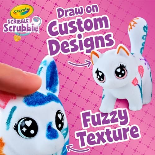 Crayola Scribble Scrubbies Tub Set (4 Pets), Washable Pet Care Toy, Coloring Animal Craft, Toys for Girls & Boys, Gifts for Kids, Ages 3+