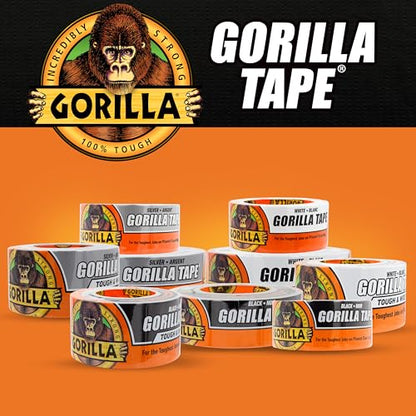 Gorilla Tape Tough & Wide, Black Tape, 2.88" x 25 yd (Pack of 4) - Heavy Duty and Weather Resistant for Indoor or Outdoor