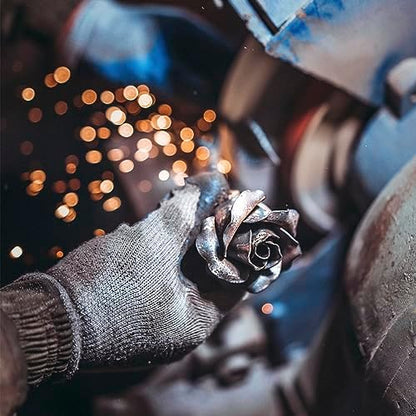 Hand Forged Wrought Iron Rose - Romantic Metal Gift of Everlasting Love - 6th Year Wedding Anniversary Surprise for Her