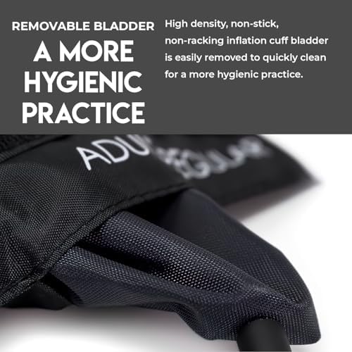 MDF Instruments, Extra Large Gauge Calibra Pro Aneroid Sphygmomanometer with Shock Guard & Adult Sized Cuff Included, Lifetime Calibration, Black Dial, Black Cuff, MDF808B11