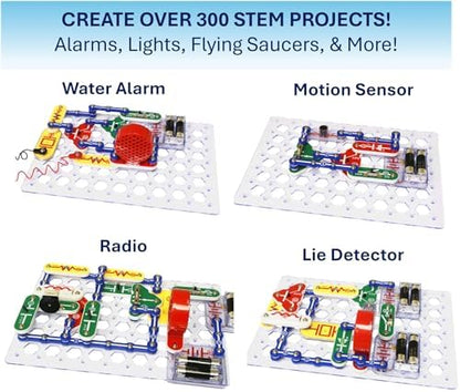 Snap Circuits Classic SC-300 Electronics Exploration Kit | Over 300 Projects | Full Color Manual Parts | STEM Educational Toy for Kids 8+ 2.3 x 13.6 x 19.3 inches