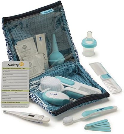 Safety 1st Deluxe Baby Healthcare and Grooming Kit, Arctic Blue, Newborn Baby Essentials, One Size, 25 Pieces