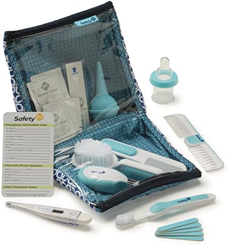 Safety 1st Deluxe Baby Healthcare and Grooming Kit, Arctic Blue, Newborn Baby Essentials, One Size, 25 Pieces