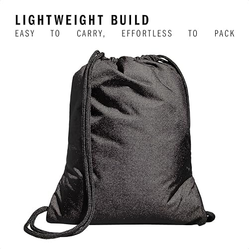 adidas Alliance Sackpack, Drawstring Backpack, Lightweight Small Gym Bag for Women and Men, Jersey Onix Grey/Black/White, One Size