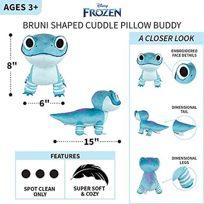 Disney Frozen 2 Salamander Kids Bedding Super Soft Plush Cuddle Pillow Buddy, "Official" Disney Product By Franco