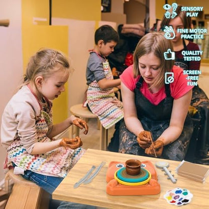 Pottery Wheel for Kids - Complete Pottery Painting Kit Art Supplies Arts and Crafts for Girls Boy Kids Toy, Birthday Halloween Christmas Gift for Kids Ages 6 7 8 9 10 11 12+, (Dog)