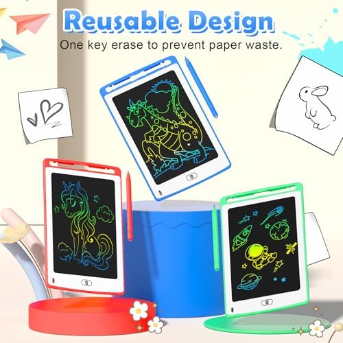 LCD Writing Tablet for Kids, 8.5 Inch Colorful Doodle Board Drawing Tablet, Educational Learning Toys Birthday Gifts for Boys Girls Age 3 4 5 6 7 8 (12 Pack)