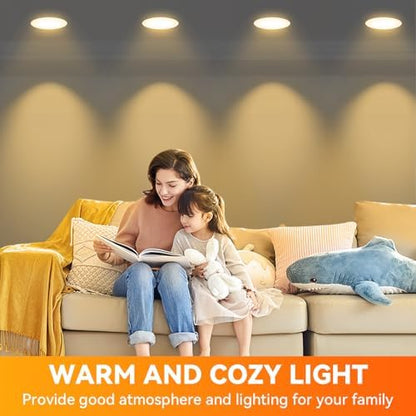 TJOY 12 Pack BR30 Flood Light Bulb Indoor, 65W Equivalent Dimmable Led Recessed Lights Bulb, 2700K Soft Warm White, E26 Base Bulbs for Kitchen Ceiling, Recessed Can, Replacement Incandescent, 9W,800LM