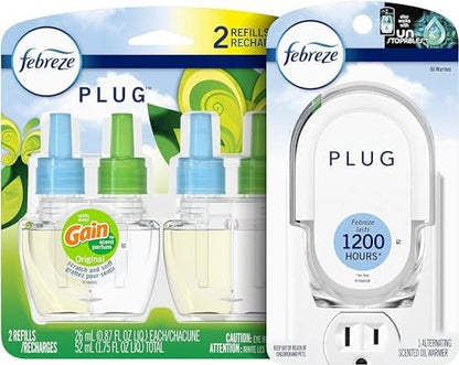 Febreze PLUG, Gain Original, Starter Kit & (2) .87 fl. oz. Refills