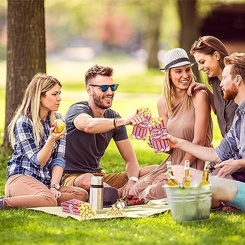 VOISEN Paper Popcorn Bags,600 Pack 1oz Popcorn Bags Individual Servings, Popcorn Bag Bulk for Popcorn Machine,Movie Nights Pop Corn Bags