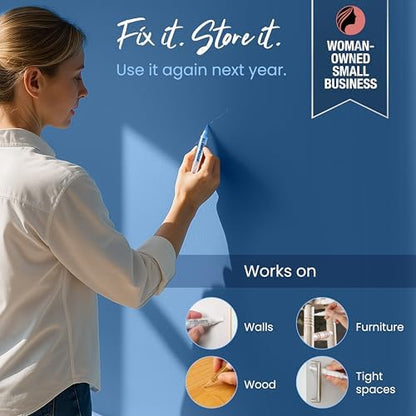 Slobproof Refillable Touch-Up Paint Pen, Mess-Free, Reusable Wall Paint Repair Tool, Precise Application, DIY Home Improvement, Furniture, Arts and Crafts, Patented Design, Easy Storage, Pack of 5