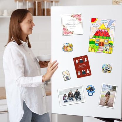 Round Magnets with Adhesive Backing, 240 Pieces 3M Strong Adhesive Circle Magnetic Tape (Diameter 0.8’’ x 0.08”) Anisotropy Magnets Dots for DIY Craft Art Projects