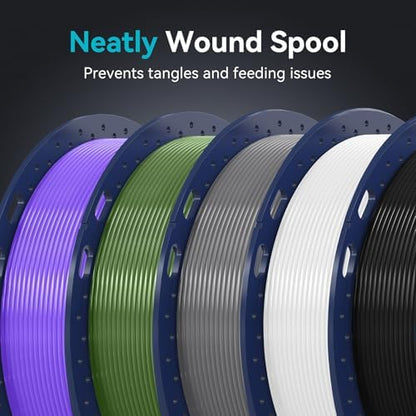 SUNLU 3D Printer Filament PLA Plus 1.75mm, SUNLU Neatly Wound 1.75mm PRO, PLA+ Filament for Most FDM 3D Printer, Dimensional Accuracy +/- 0.02 mm, 1 kg Spool(2.2lbs), White