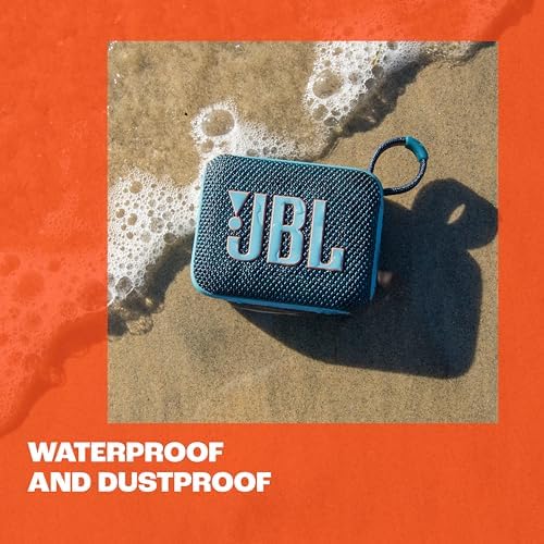 JBL Go 4 - Ultra-Portable, Waterproof and Dustproof Bluetooth Speaker, Big Pro Sound with Punchy bass, 7-Hour Built-in Battery, Made in Part with Recycled Materials (Black)