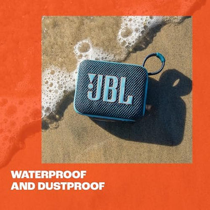 JBL Go 4 - Ultra-Portable, Waterproof and Dustproof Bluetooth Speaker, Big Pro Sound with Punchy bass, 7-Hour Built-in Battery, Made in Part with Recycled Materials (Black)