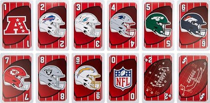 Mattel Games Giant UNO NFL Game for Kids, Adults & Family with Oversized Card, Collectible Deck for Fans