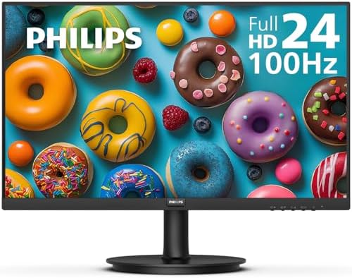 PHILIPS 24 inch Frameless Full HD (1920 x 1080) 100Hz Monitor, VESA, HDMI x1, VGA Port x1, Eye Care, 4 Year Advance Replacement Warranty, 241V8LB