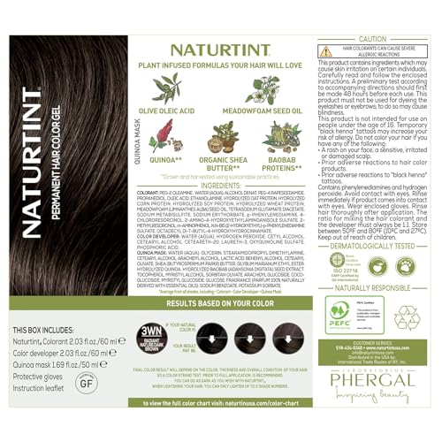 Naturtint 3WN Radiant Nature Dark Brown Permanent Hair Color (Pack of 1), Ammonia Free, Vegan, Cruelty Free, up to 100% Gray Coverage, Long Lasting Results (Packaging may vary)