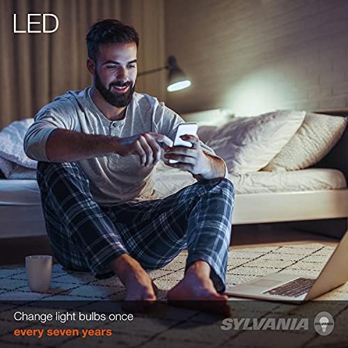 SYLVANIA ECO LED A19 Light Bulb, 60W Equivalent, Efficient 9W, 7 Year, 750 Lumens, Non-Dimmable, Frosted, 5000K, Daylight - 8 Count (Pack of 1) (40883)
