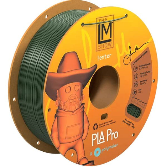 Polymaker PLA PRO Filament 1.75mm 1kg, Tough & High Rigidity LM Sparkle Green 3D Printing Filament 1.75mm, PolyLite PLA PRO 3D Printer Filament 1.75mm, Print with Most 3D Printers