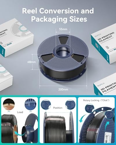 SUNLU 3D Printer Filament PETG Filament 1.75mm, Less Stringing Good Layer Adhesion High Toughness, PETG Filament 1.75 ±0.02mm, 1kg Spool(2.2lbs), Midnight