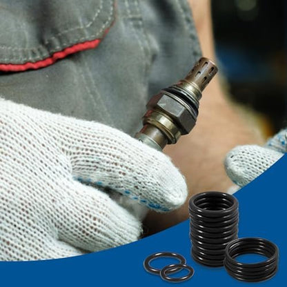 407 Pcs Universal SAE O Ring Assortment Kit，32 Inch Sizes Standard Nitrile Rubber O'ring Set for Automotive Hydraulic Faucet Professional Plumbing Pressure Washer Air or Gas Sealing Repair