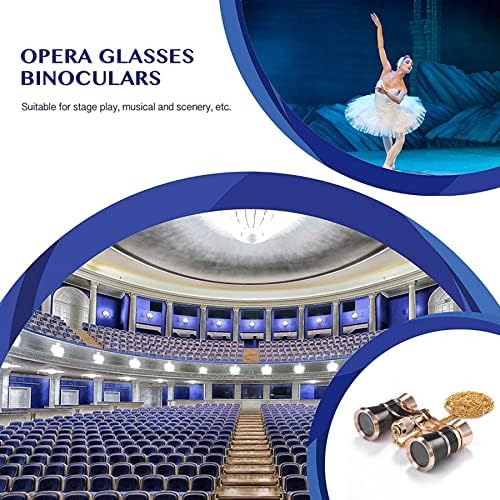 Aroncent Opera Glasses Binoculars 3X25 Theater Glasses Mini Binocular Compact with Chain for Adults Kids Women in Opera Musical Concert