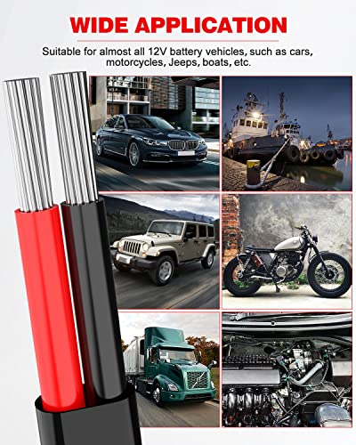 NAOEVO 18 Gauge Wire 2 Conductor Electrical Wire, 18 AWG Stranded PVC Cord, 12V Low Voltage/Tinned Copper/Flexible Cable for Automotive Wiring, Lamp Cord, Marine Cable (100FT)