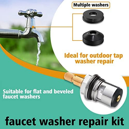 28 Size 560 Pcs Faucet Rubber Washers Kit and SAE O Ring Assortment Set for Assorted Plumbing Faucet Sealing Repair