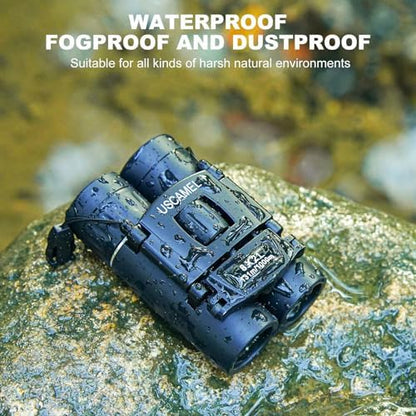 USCAMEL Binoculars for Adults and Kids 8×21 High Powered Compact Binoculars BAK4 Prism Easy Focus - for Bird Watching, Outdoor Use, Hunting, Travel (Black)