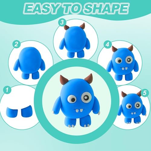 Air Drying Clay Kids 102 Colors, Modeling Magic Clay Kit with Sculpting Tools,Non-Toxic and Non-Sticky,Classroom Activities & Art and Crafts Creative Play Gifts for Boys & Girls Age 3-12