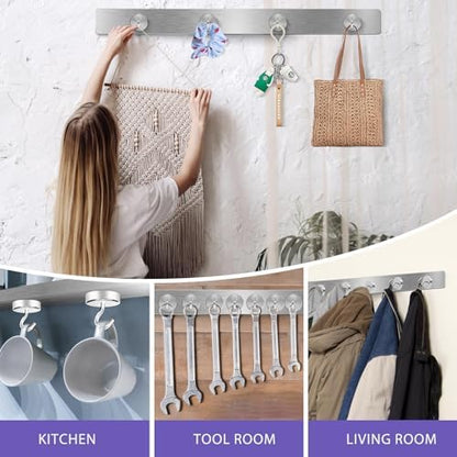 Neosmuk Magnetic Hooks, Cruise Ship Essentials, 100lb+ Heavy Duty Magnetic Hooks for Cruise Cabins, Refrigerator, Grill, Hanging, and Travel | Extra Strong Must-Haves Magnet Hook,Gold