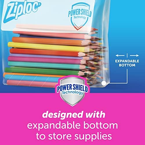 Ziploc Gallon and Quart Storage Slider Bags Bundle, Power Shield Technology for More Durability, 68 and 42 Count
