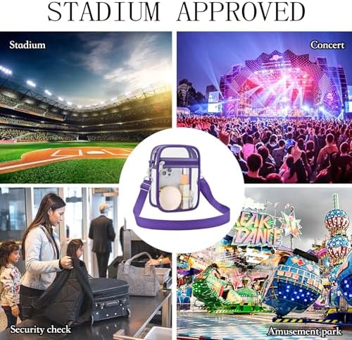 USPECLARE Clear Purse Stadium Approved CrossBody Bag for Men and Women