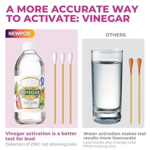 Lead Paint Test Kit: 60 Swabs Accurately Formulated Lead Test Kit Testing for Dishes Paint Cups Ceramics Toy and All Surfaces - Results in 30 Seconds Lead Detector