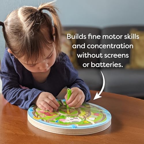 HABA Busy Board for Toddlers 2-4: Number Maze Magnetic Puzzle Game - Toddler Travel Toys for Preschoolers, STEM Toy Encourages Color Recognition, Fine Motor & Counting