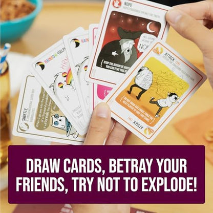 Exploding Kittens Party Pack - 2-10 Players - Ages 7+ - 15 Minutes to Play - Party & Family Card Game for Kids & Adults