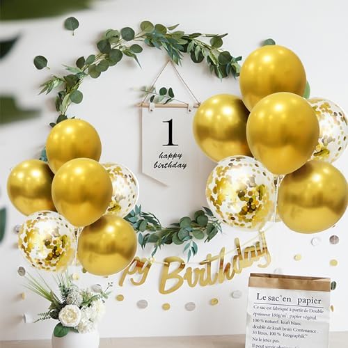 Gold Party Decorations Balloon Stand Centerpiece Table Decorations for Birthday Bridal Shower Graduation Wedding Anniversary Engagement Mother's Day Father's Day New Years 2025(Gold set4)