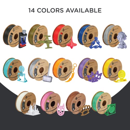 Polymaker PLA PRO Filament 1.75mm Army Beige, Powerful PLA 3D Printer Filament 1kg - PolyLite 1.75 PLA Filament PRO Tough & High Rigidity 3D Printing Filament Army Beige