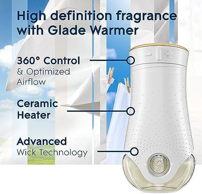 Glade PlugIns Refills Air Freshener, Scented and Essential Oils for Home and Bathroom, Clean Linen, 6.7 Fl Oz, 10 Count (Packaging May Vary)
