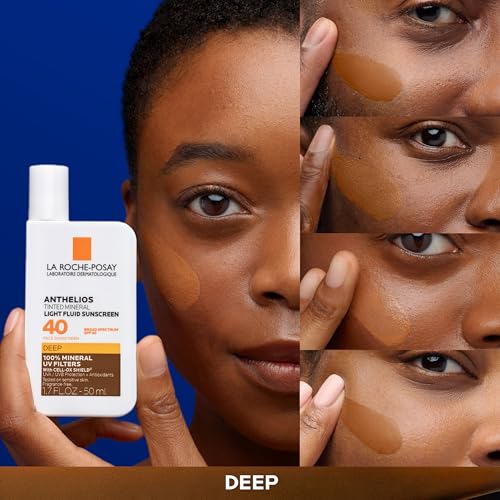 La Roche-Posay Anthelios Sunscreen SPF 50, Ultra-Light Fluid Broad Spectrum SPF 50, Face Sunscreen with Titanium Dioxide Mineral, Lightweight & Fast-Absorbing, Oil-Free, Matte Finish