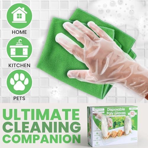 Keppi 1200 pcs Disposable Gloves - BPA & Latex Free - Gloves Disposable Latex Free - For Food Handling - Food Safe - For Cooking - Bulk Purchase - Great Fit - Plastic