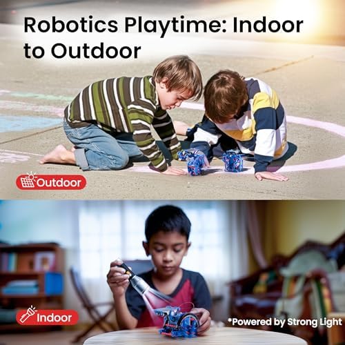 Sillbird Solar Robot Building Kit STEM Gift for Boys Aged 8-12, 12-in-1 DIY Science Educational Robotic Toys for Kids Teens Birthday, Powered by The Sun with 190 Pieces