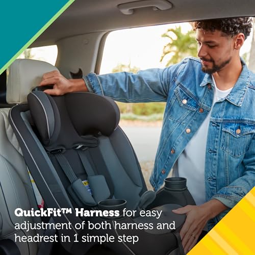 Safety 1st Grow and Go All-in-One Slim Convertible Car Seat, Rear Facing, 5-40 lbs, Forward Facing (30–65 lbs), High Back Booster Seat 40-100 pounds, Alaskan Blue