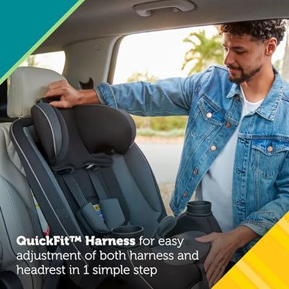 Safety 1st Grow and Go All-in-One Slim Convertible Car Seat, Rear Facing, 5-40 lbs, Forward Facing (30–65 lbs), High Back Booster Seat 40-100 pounds, Alaskan Blue