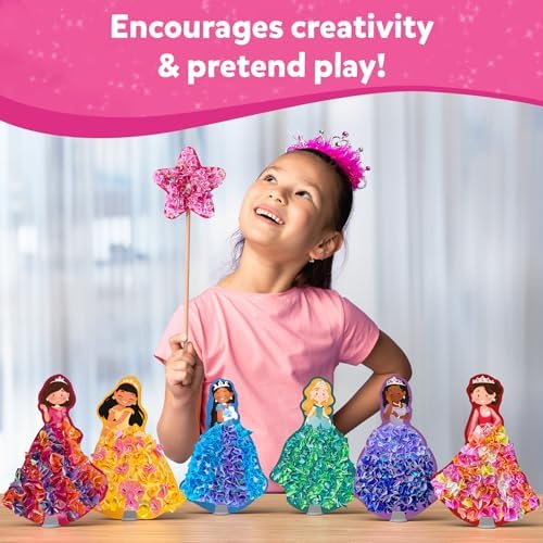 Skillmatics Poke-in Art - Magical Princesses, Mess-Free Fun for Kids, DIY Wood Craft Kits, Creative Activity, Gifts for Girls & Boys Ages 4, 5, 6, 7, 8, 9