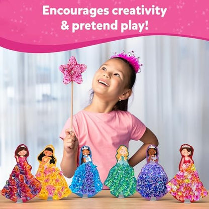 Skillmatics Poke-in Art - Magical Princesses, Mess-Free Fun for Kids, DIY Wood Craft Kits, Creative Activity, Gifts for Girls & Boys Ages 4, 5, 6, 7, 8, 9