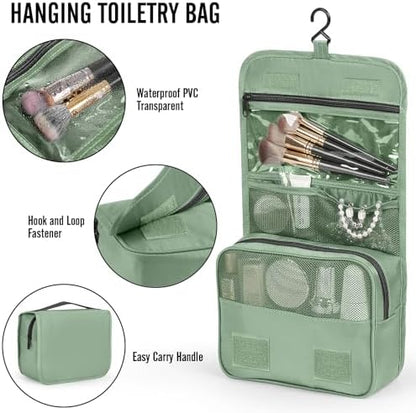 Veken 10 Set Packing Cubes for Travel Essential, Suitcase Organizer Bags in 4 Sizes, Carry-On Luggage Accessories with Large Laundry & Hanging Toiletry Bag, Must-Have for Airplane, Road Trip & Camping