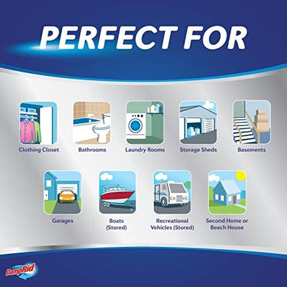 DampRid Pure Linen Hanging Moisture Absorber, 16 oz., 3 Count (Pack of 1) - Eliminates Musty Odors for Fresher, Cleaner Air, Ideal for Closet, 14% More Moisture Absorbing Power*